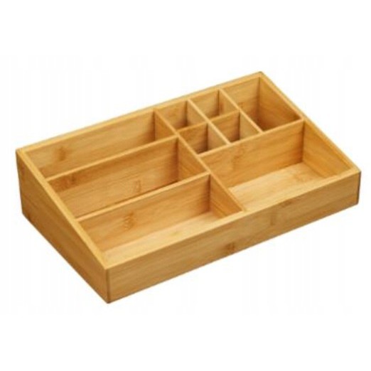organizér kosmetiky bambusový 33x21x9 cm megamix.shop