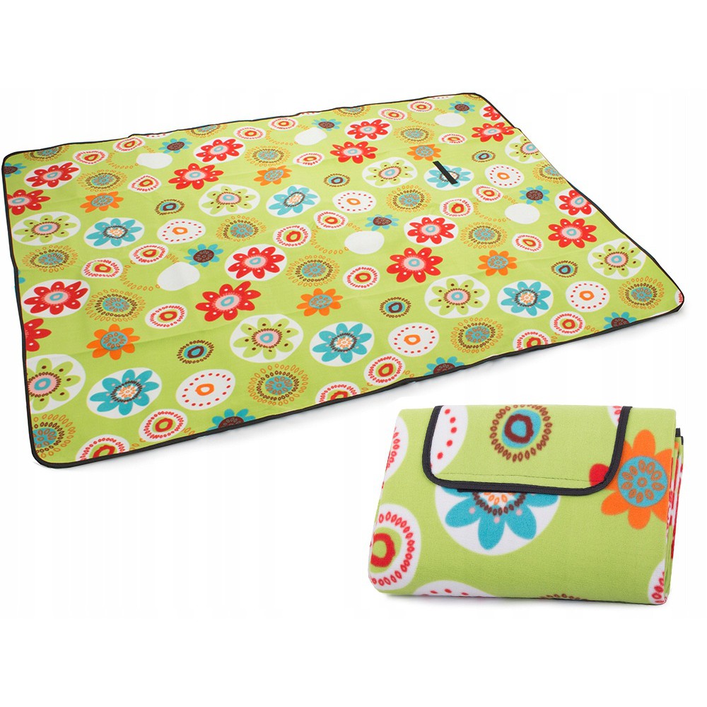 Plážová pikniková deka 150x200 cm voděodolná zelená DL10 megamix.shop