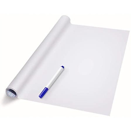 Samolepící bílá tabule na kreslení 200x45 cm a pero megamix.shop