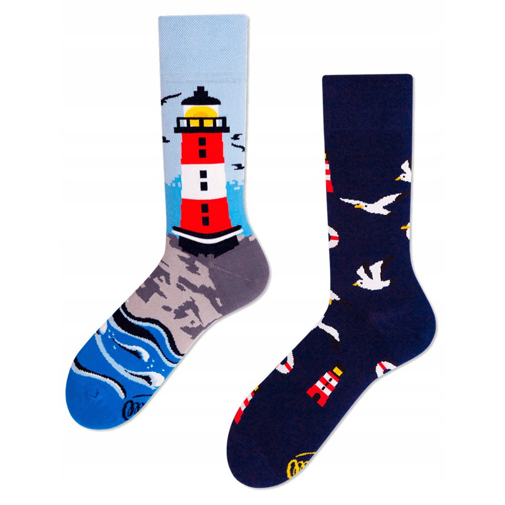Barevné ponožky NORDIC LIGHTHOUSE maják racek 43-46 megamix.shop
