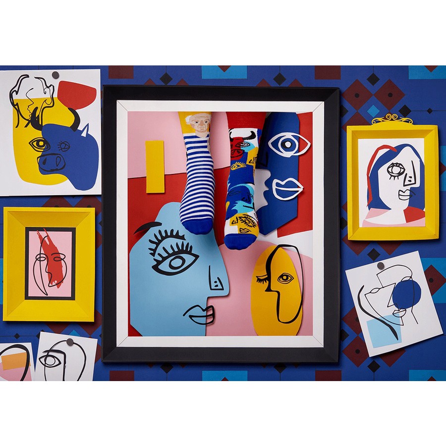 Barevné ponožky PICASSOCKS Pablo umění malby 35-38 nízké megamix.shop