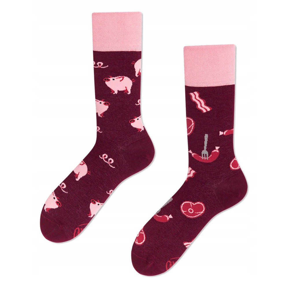 Barevné ponožky PIGGY TALES prasátka klobása 43-46 megamix.shop