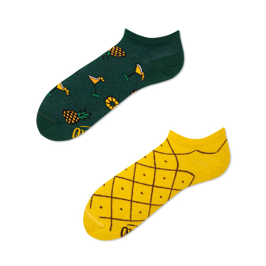 Barevné ponožky PINEAPPLES ananas drink 43-46 nízké megamix.shop