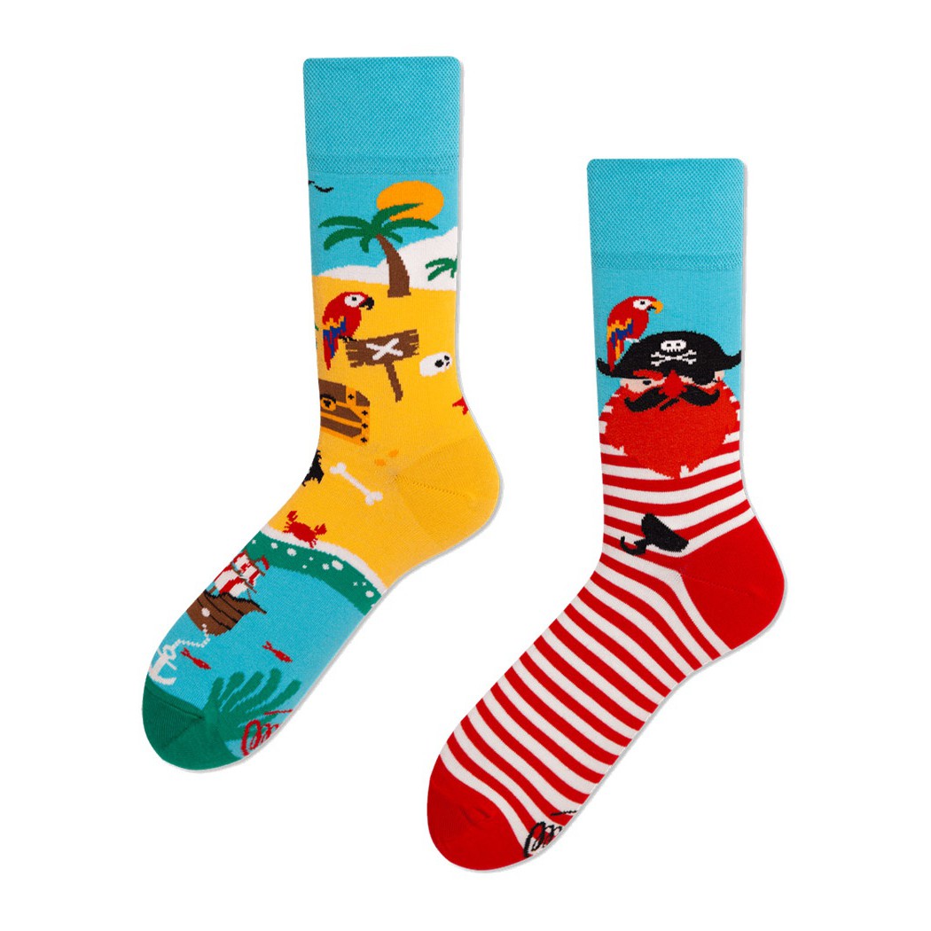 Barevné ponožky PIRATE ISLAND pirát ostrov 35-38 megamix.shop