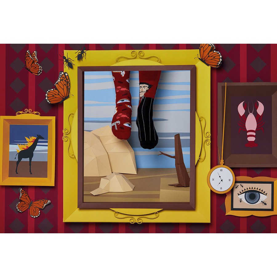 Barevné ponožky SALVADORABLE Salvador umění surrealismus 43-46 megamix.shop