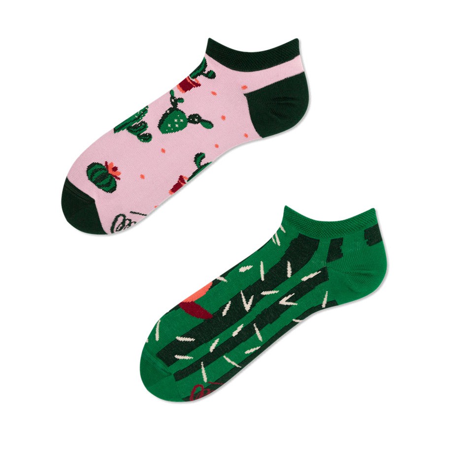 Barevné ponožky SUMMER CACTUS kaktus 35-38 nízké megamix.shop