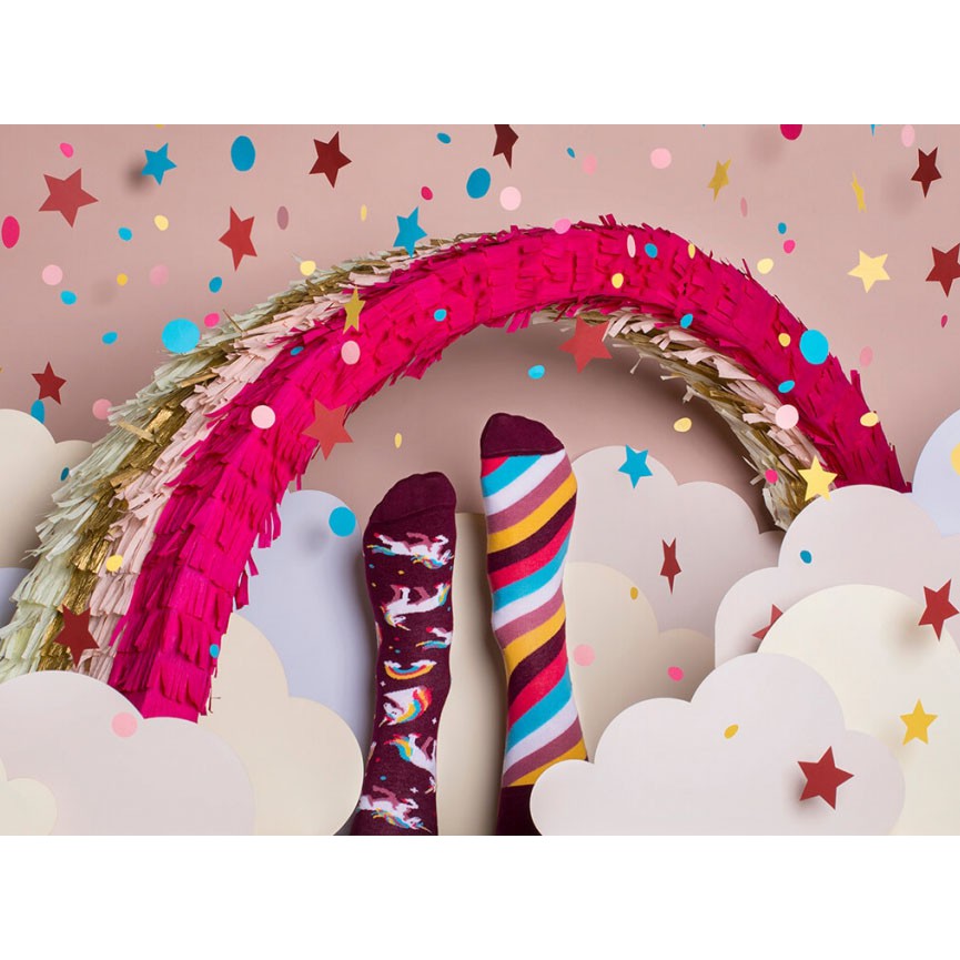 Barevné ponožky UNICORN jednorožec 39-42 megamix.shop